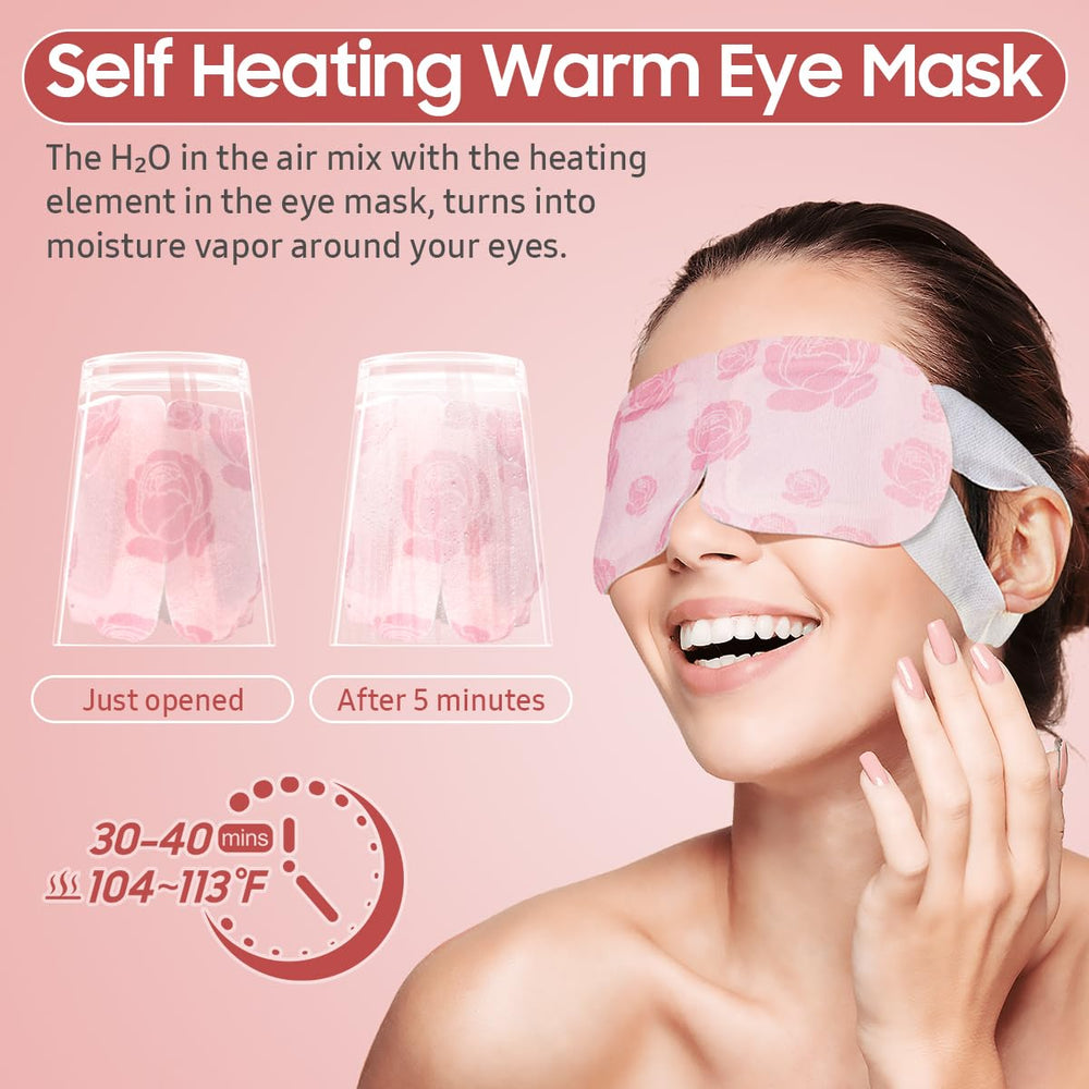 BeHoomi Rose travel-friendly pack demonstrates compact, disposable eye masks on the go.