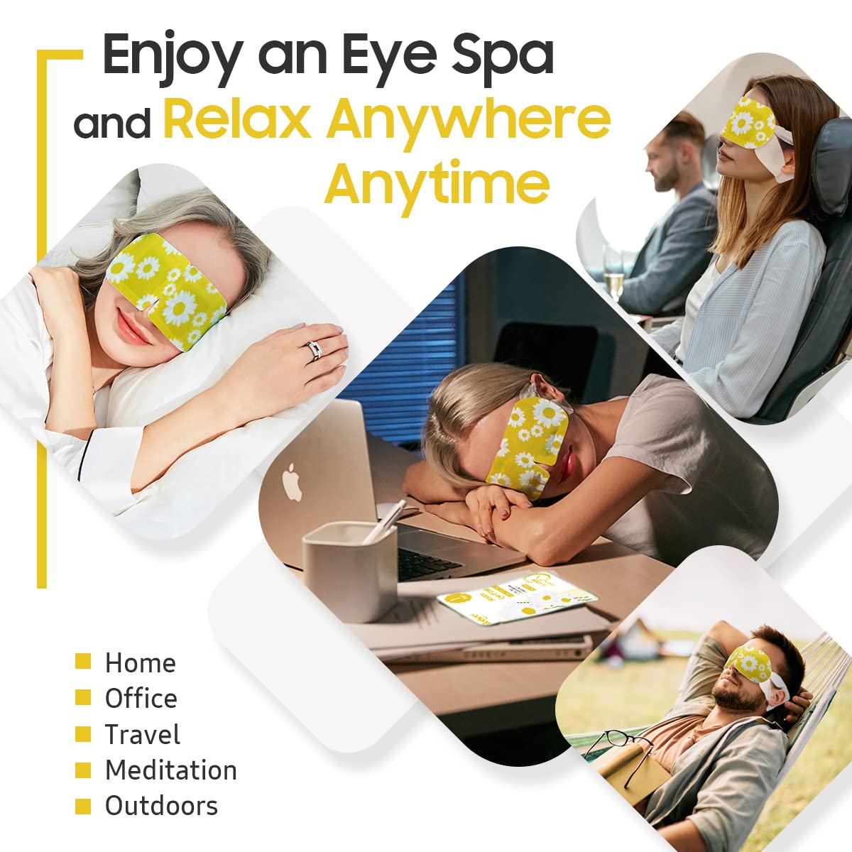 BeHoomi steam eye mask gift-ready set, ideal relaxation present.