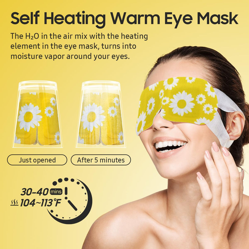BeHoomi steam eye mask with travel pouch ready for travel.
