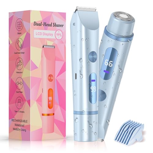 BEIDUONA bikini trimmer blue front view for quick bikini line touch-ups and everyday grooming