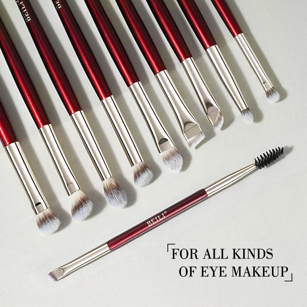 BEILI eyeshadow brush application swatches illustrate smooth color application.