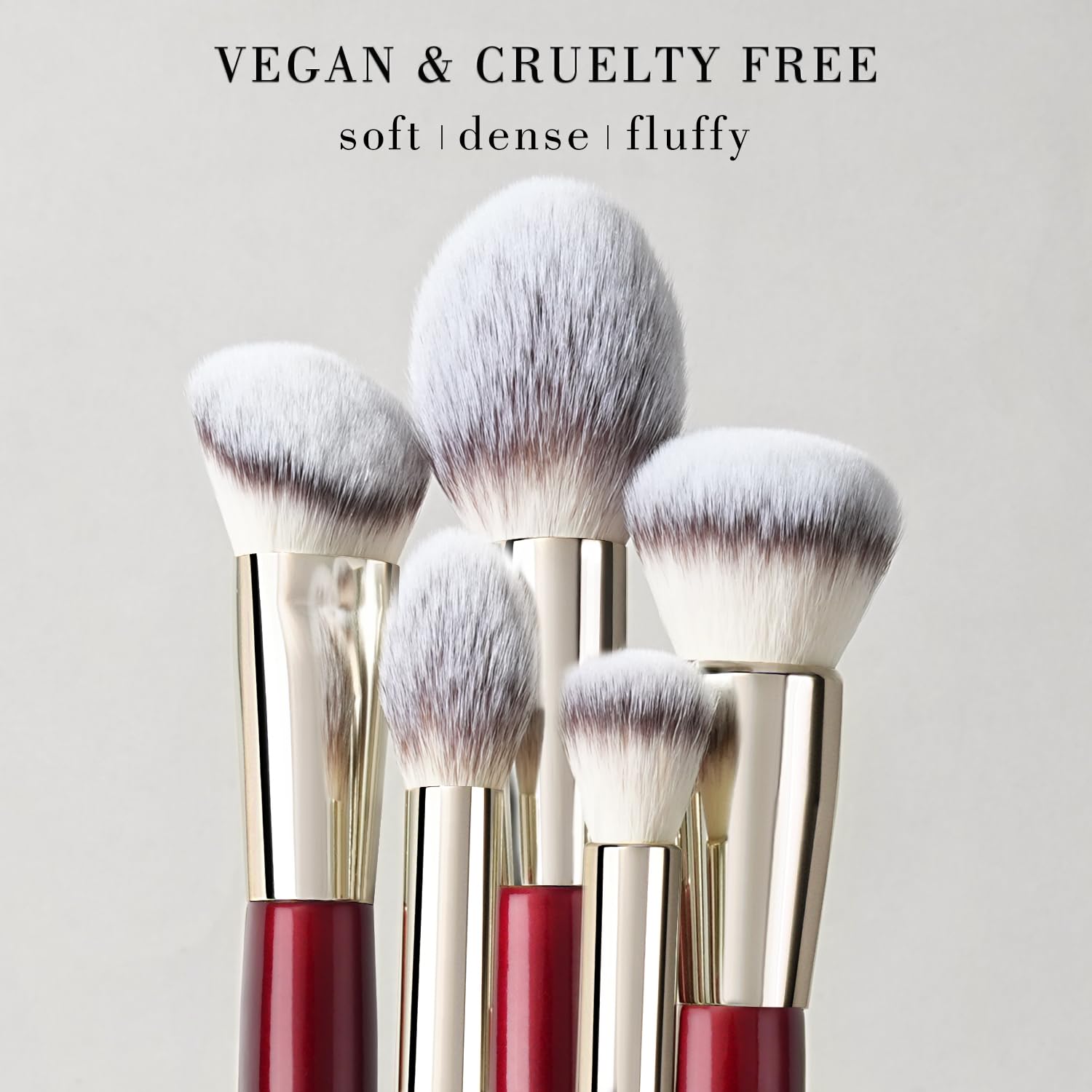 BEILI vegan fiber soft brush close-up emphasizes cruelty-free bristles.