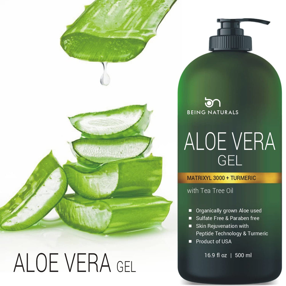 Being Naturals Aloe Gel applied to body provides quick smoothing and long-lasting hydration