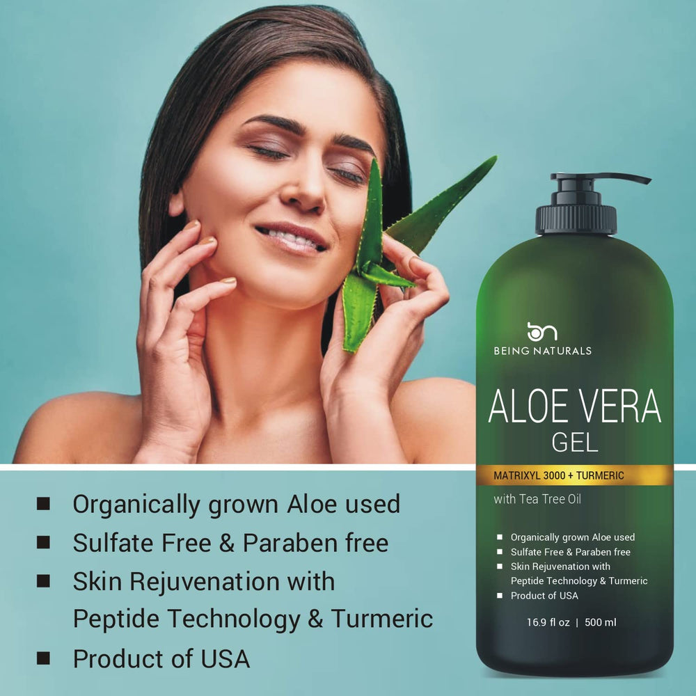 Being Naturals Aloe Gel helps soothe sunburn after sun exposure