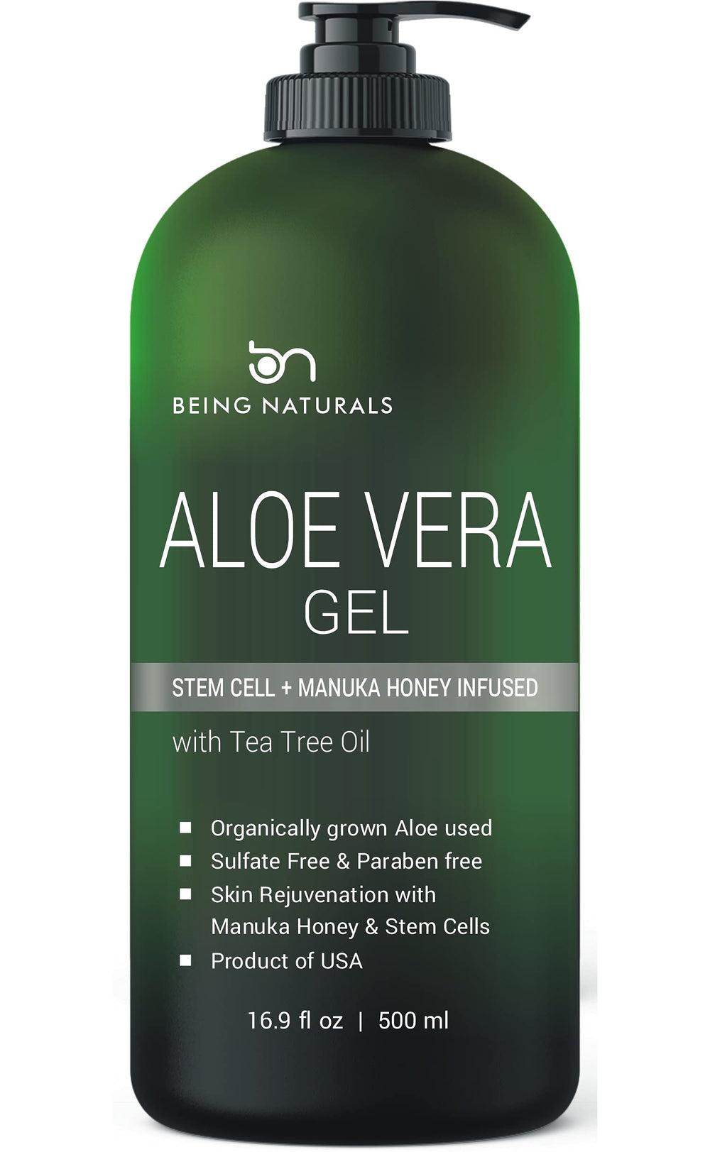 Being Naturals Aloe Vera Gel leaf-juice texture provides refreshing facial hydration.