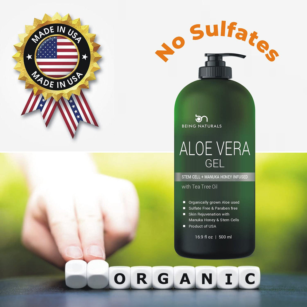 Being Naturals Aloe Vera Gel may soothe sunburns with gentle cooling.