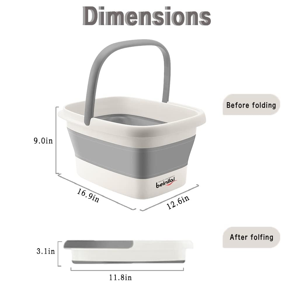 Beinilai collapsible bucket doubles as mop and light washing solution.