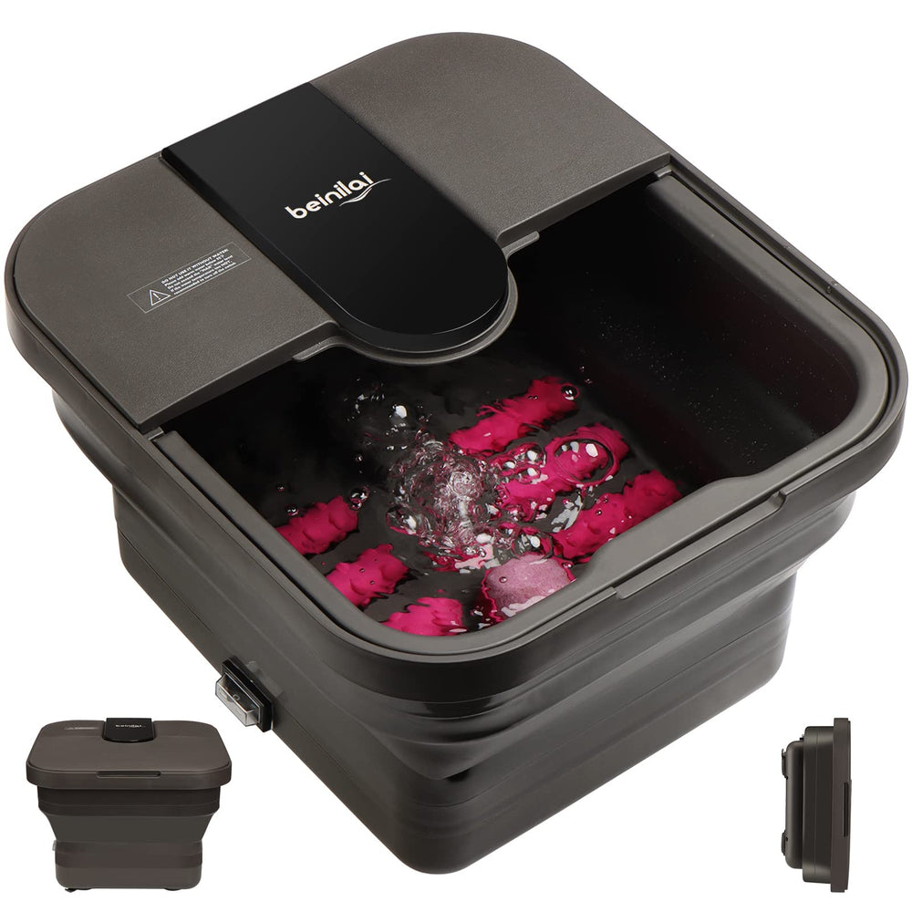 Beinilai collapsible foot spa folded design saves space for storage.
