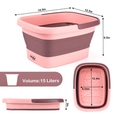 Beinilai foot bath doubles as a portable cleaning basin for camping.