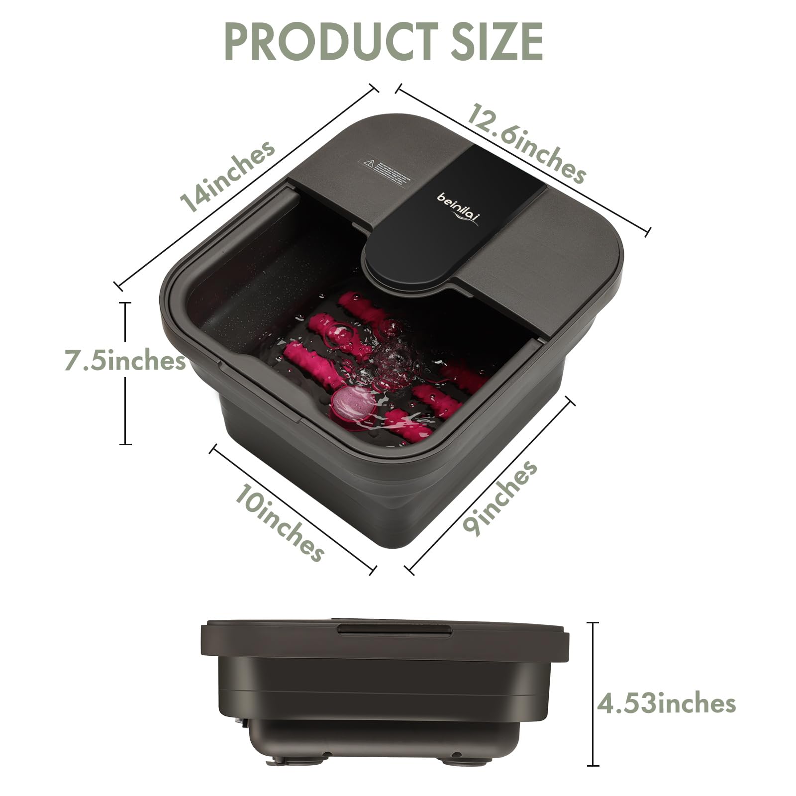 Beinilai red light foot spa creates a calming ambience during foot care sessions.