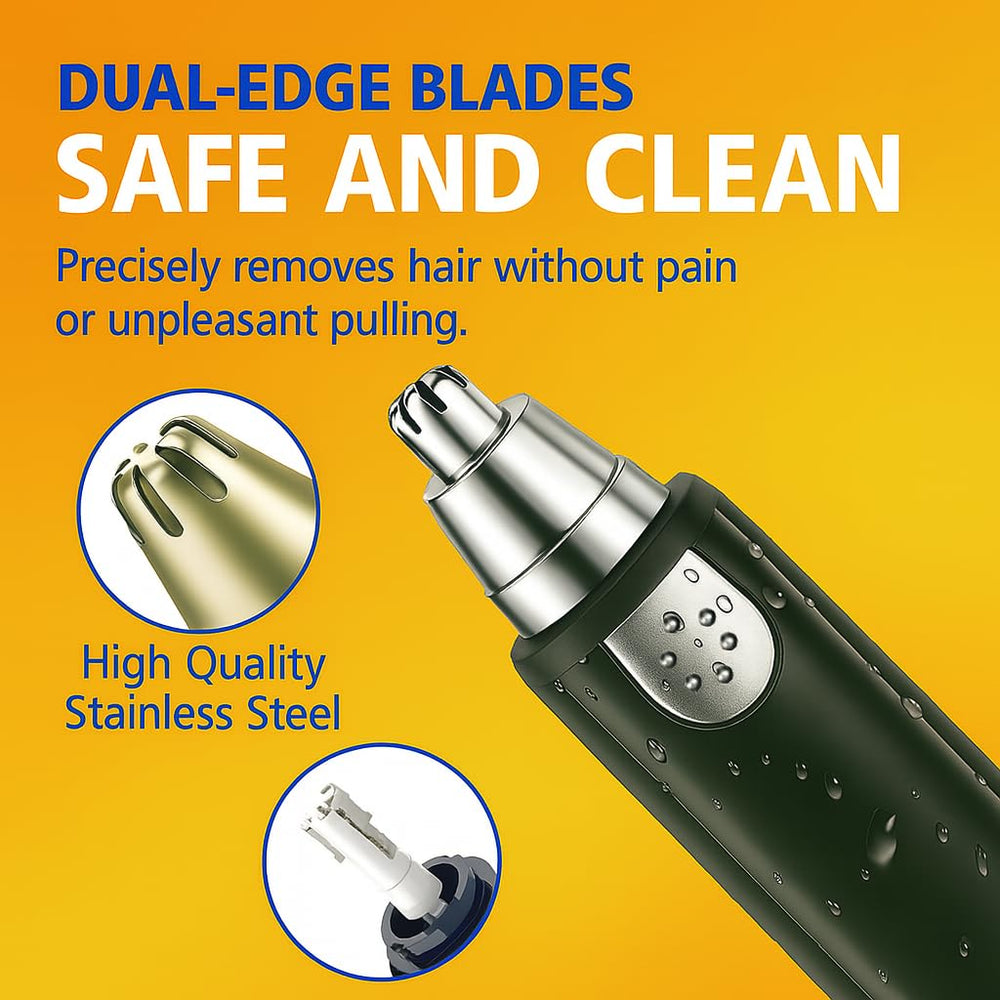 Bekhic dual-edge blades with 360° rotation for precise, painless trimming around sensitive areas.