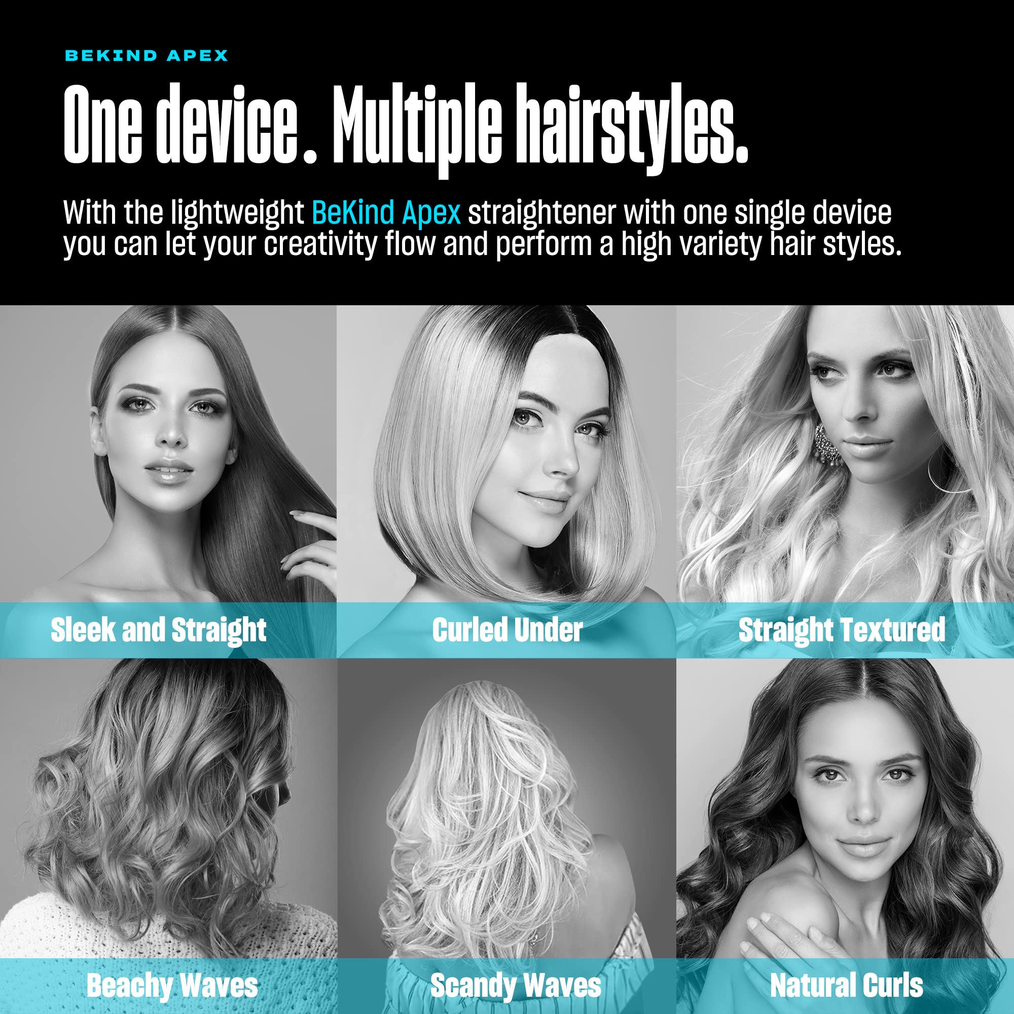 Bekind Apex floating plates glide through hair with minimal tug.