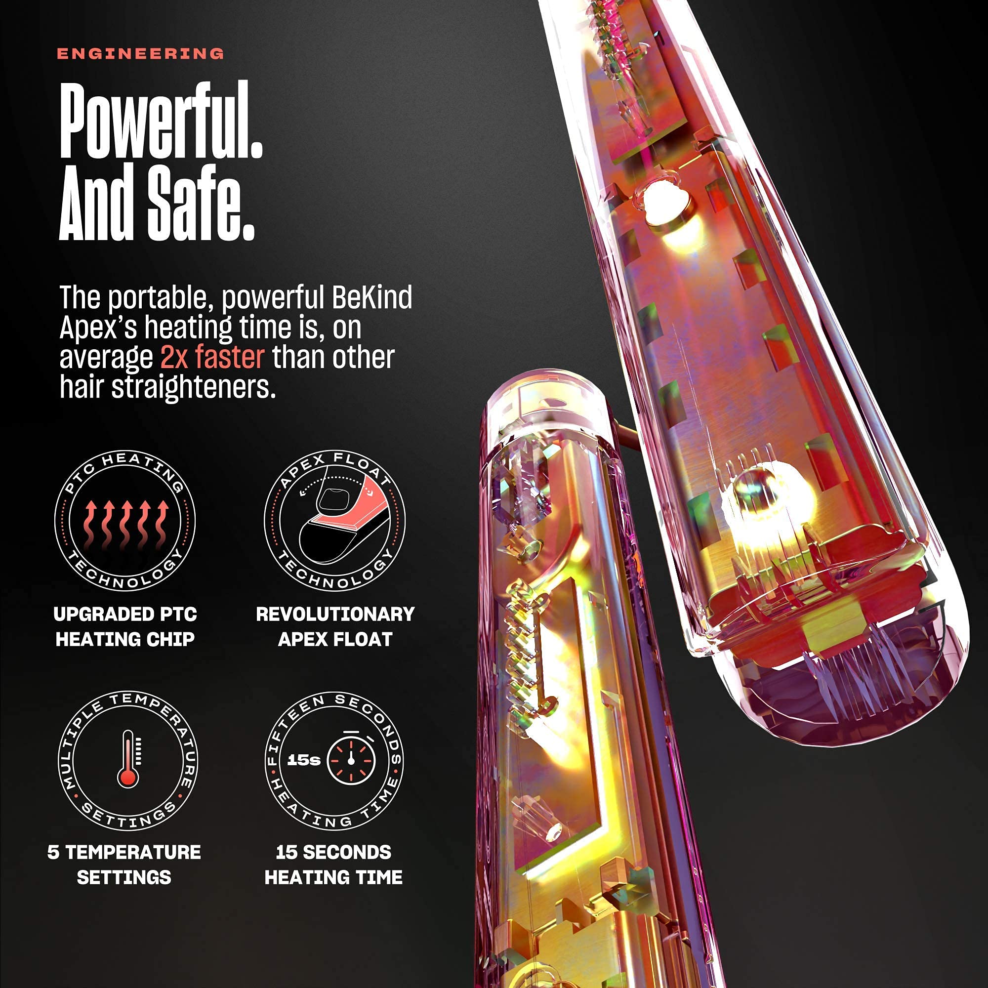 BeKind Apex PTC heating technology delivering quick, consistent warmth