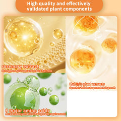 BEKSF Rosemary Shampoo lather highlights hair softness and frizz reduction after use.