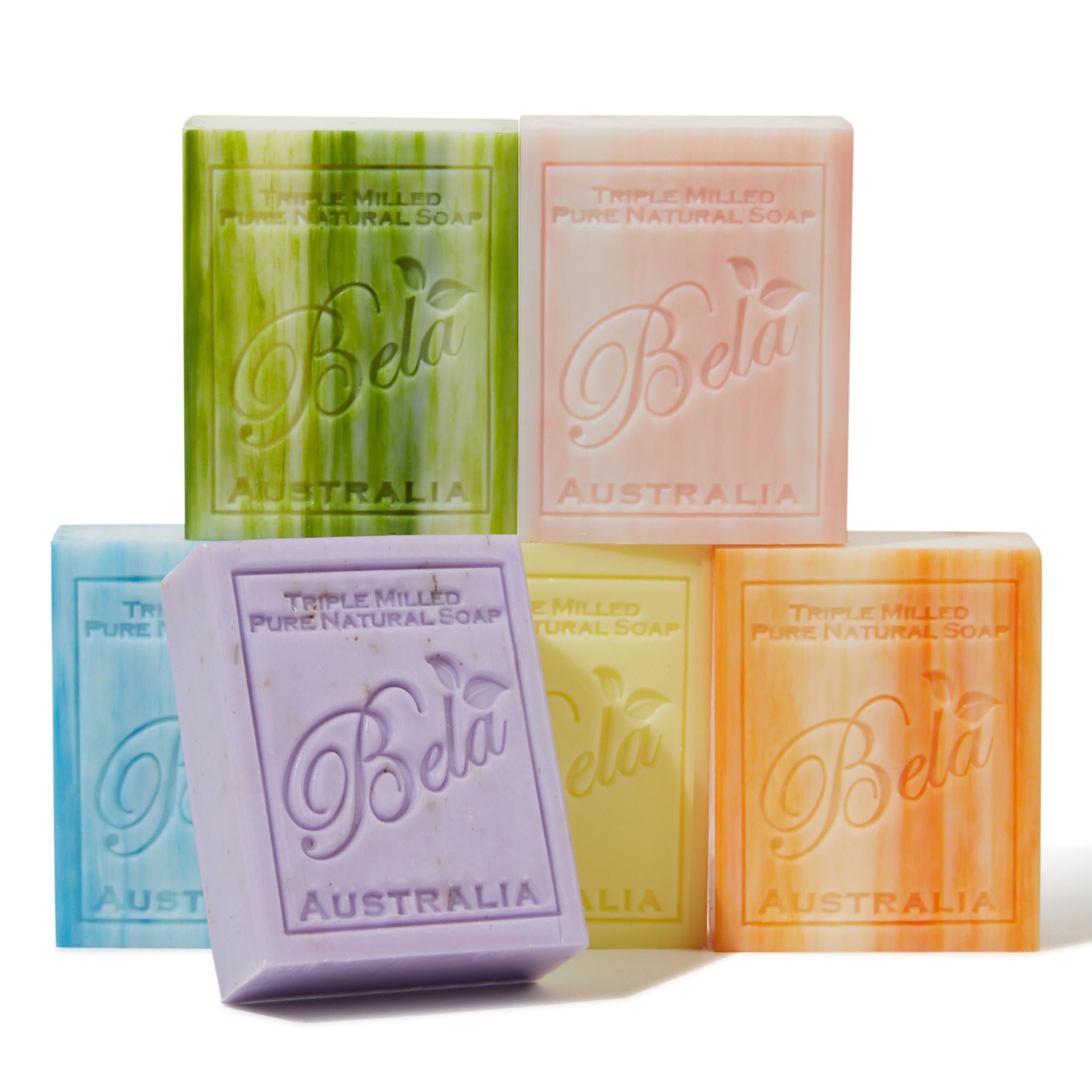 BELA Jabón variedad naranja ralladura, aroma cítrico duradero para piel suave