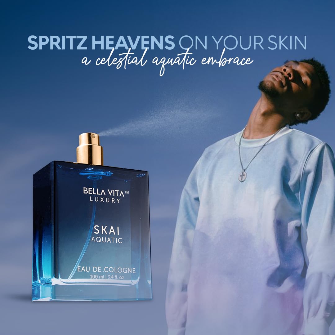 Bella Vita Luxury SKAI Aquatic hands applying fragrance evenly