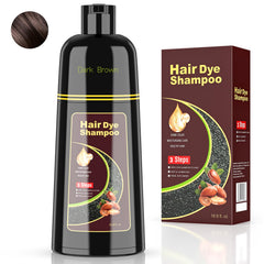 BELEZALIB dark brown hair dye shampoo bottle ready for gray coverage.