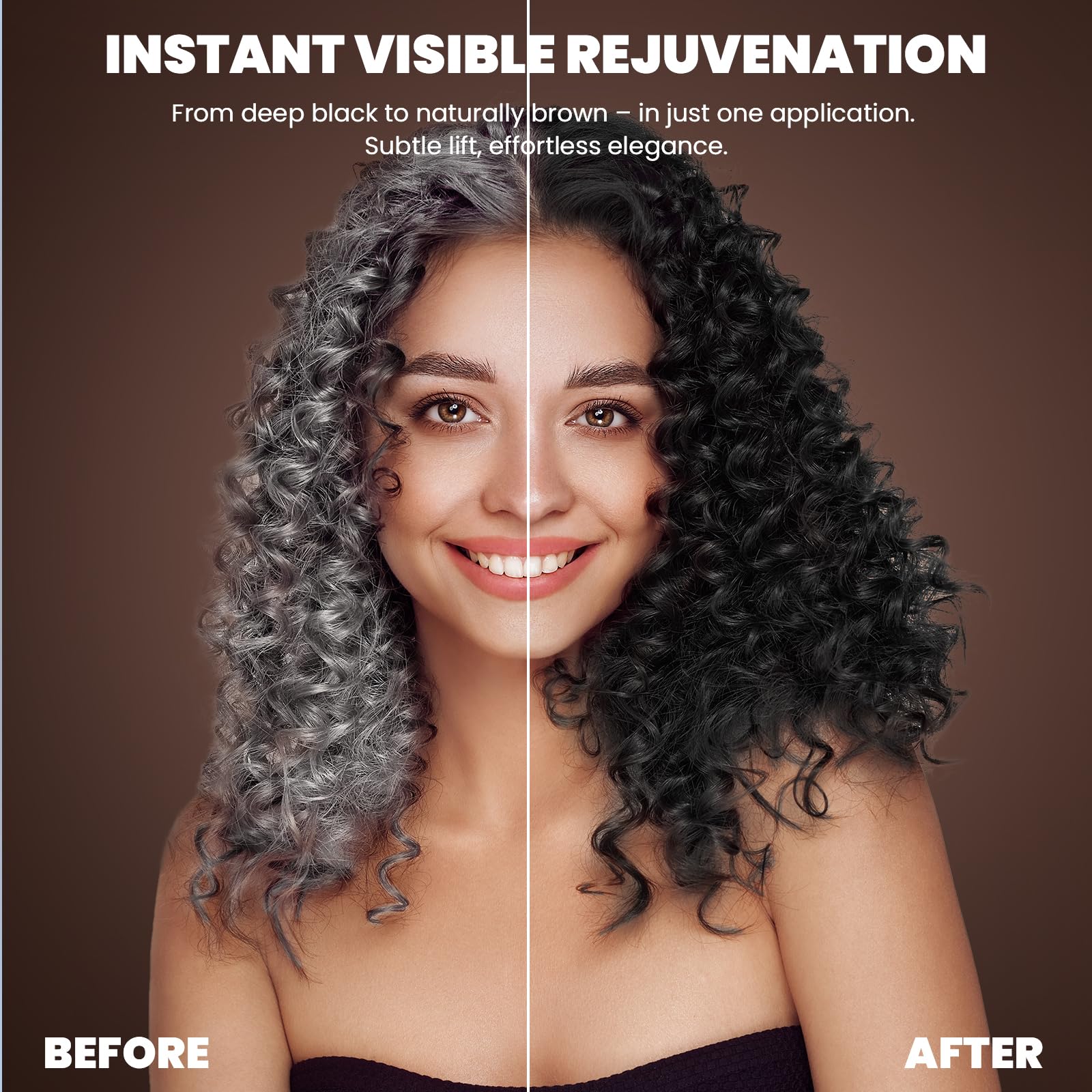 BELEZALIB Instant Black Hair Dye Shampoo foam demonstrates rich lather for even color