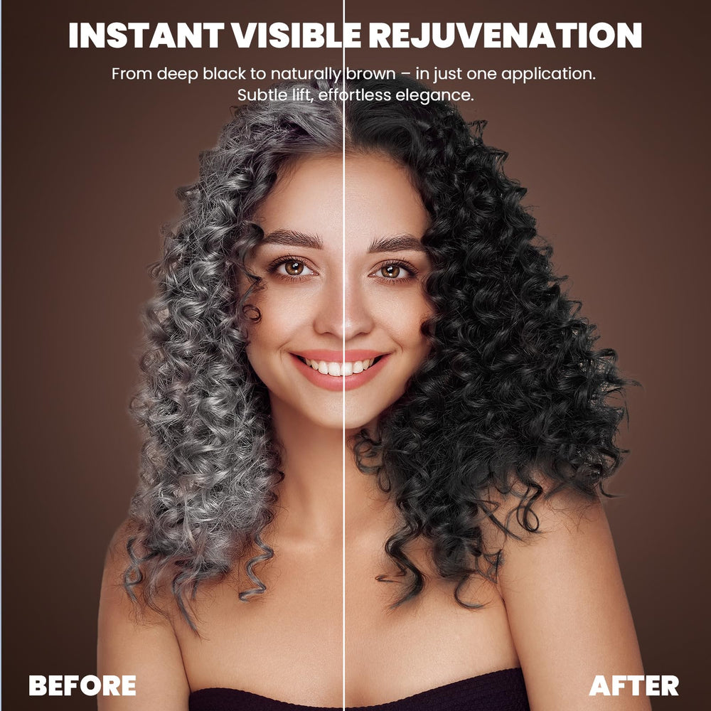 BELEZALIB Instant Black Hair Dye Shampoo foam demonstrates rich lather for even color