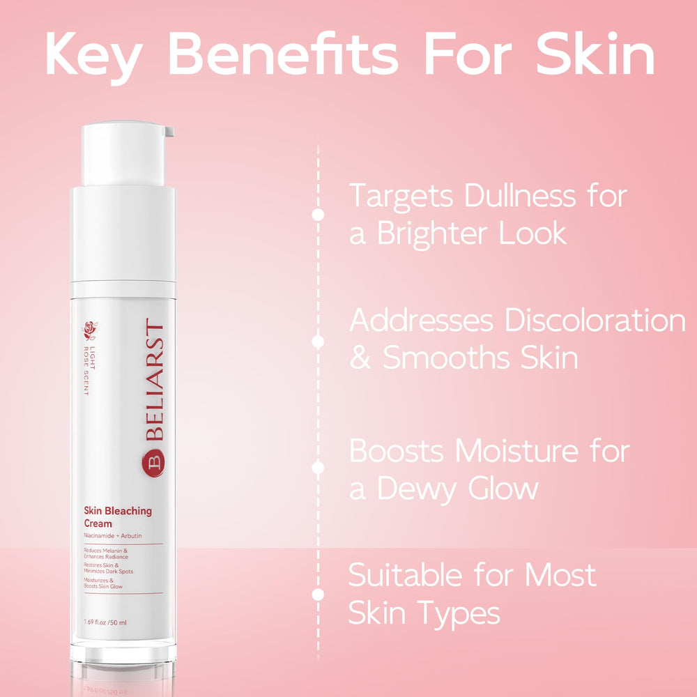 BELIARST daily skin care routine with brightening cream.