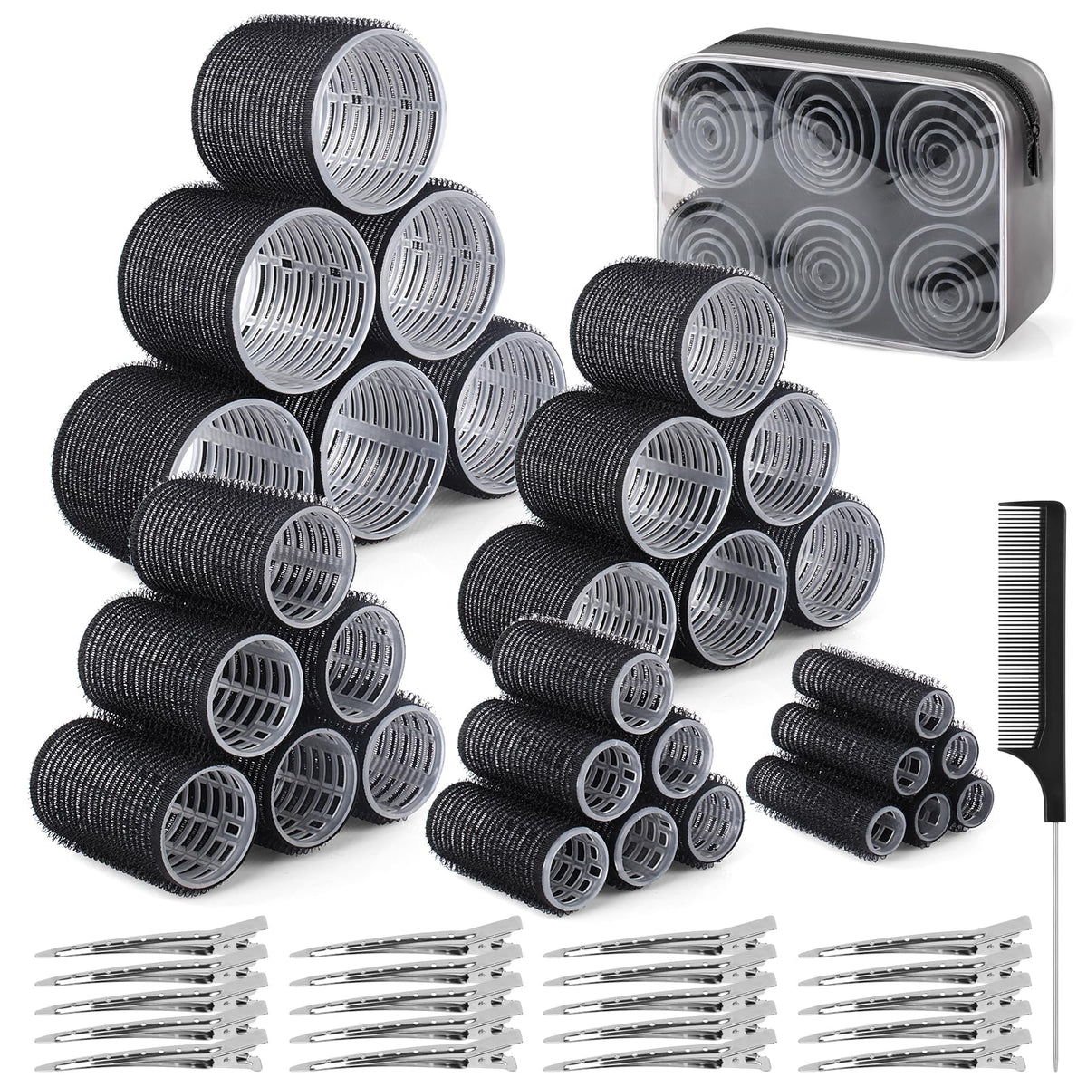 BELICOO hair rollers set front view for easy at-home curling.
