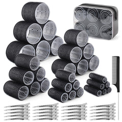 BELICOO hair rollers set front view for easy at-home curling.