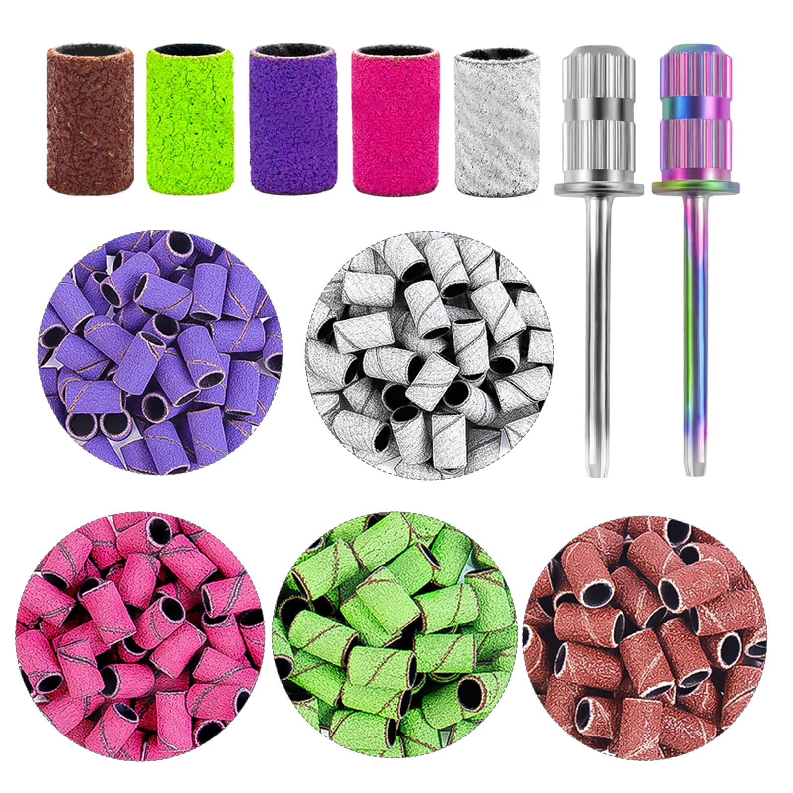 BELICOO sanding bands set package with 300 pieces for versatile nail shaping.