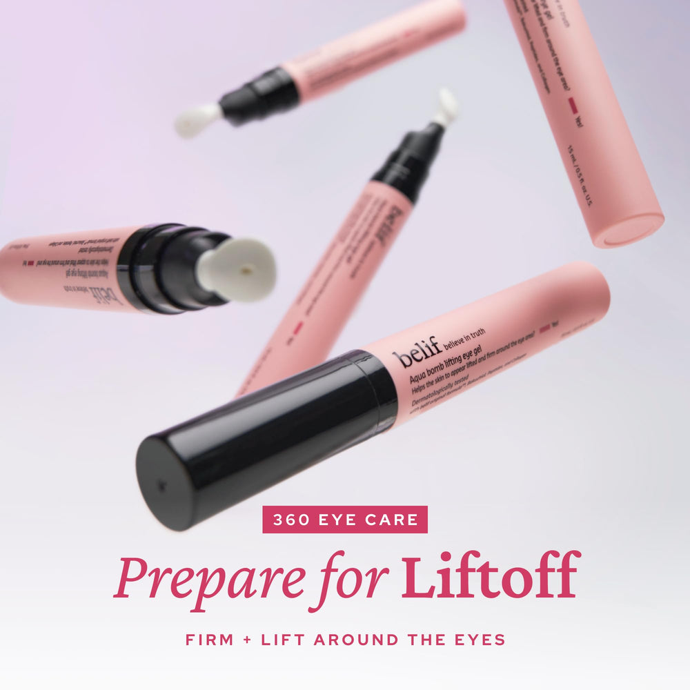 belif Aqua Bomb Eye Gel cooling sensation for refreshed, awake-looking eyes
