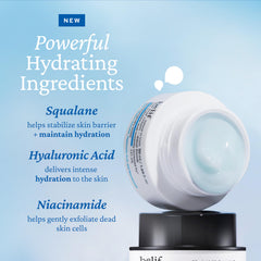 belif Aqua Bomb hyaluronic-acid close-up signals deep moisture support.