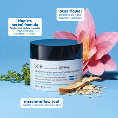 belif Aqua Bomb sherbet texture close-up highlighting melt-to-cleanse action