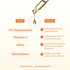 belif Niacinamide 5% & Vitamin C Super Drops application demonstrates a lightweight texture ideal for daytime use.