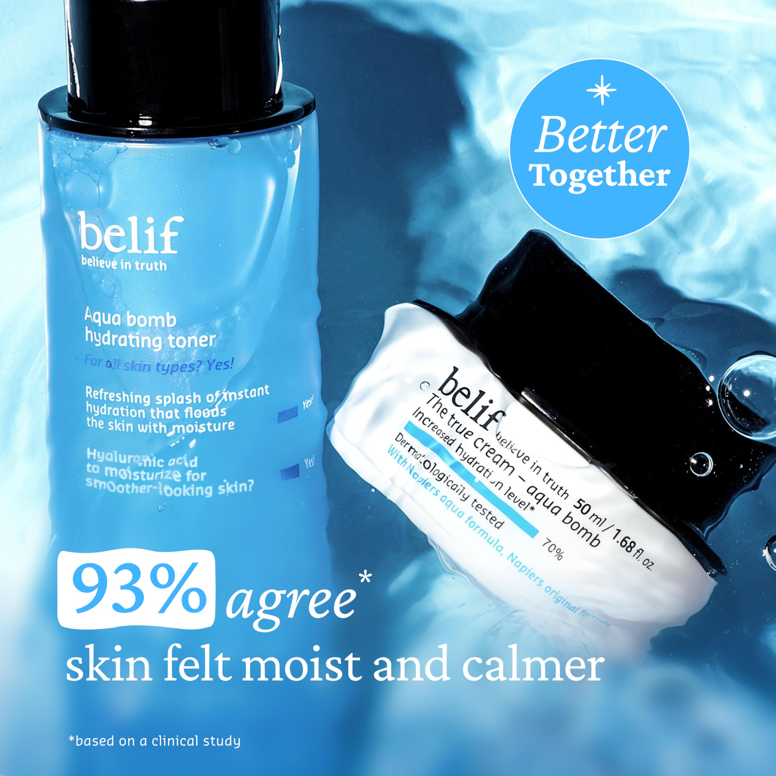 belif Niacinamide Hydrating Toner packaging front showcases premium herbal hydration ingredients