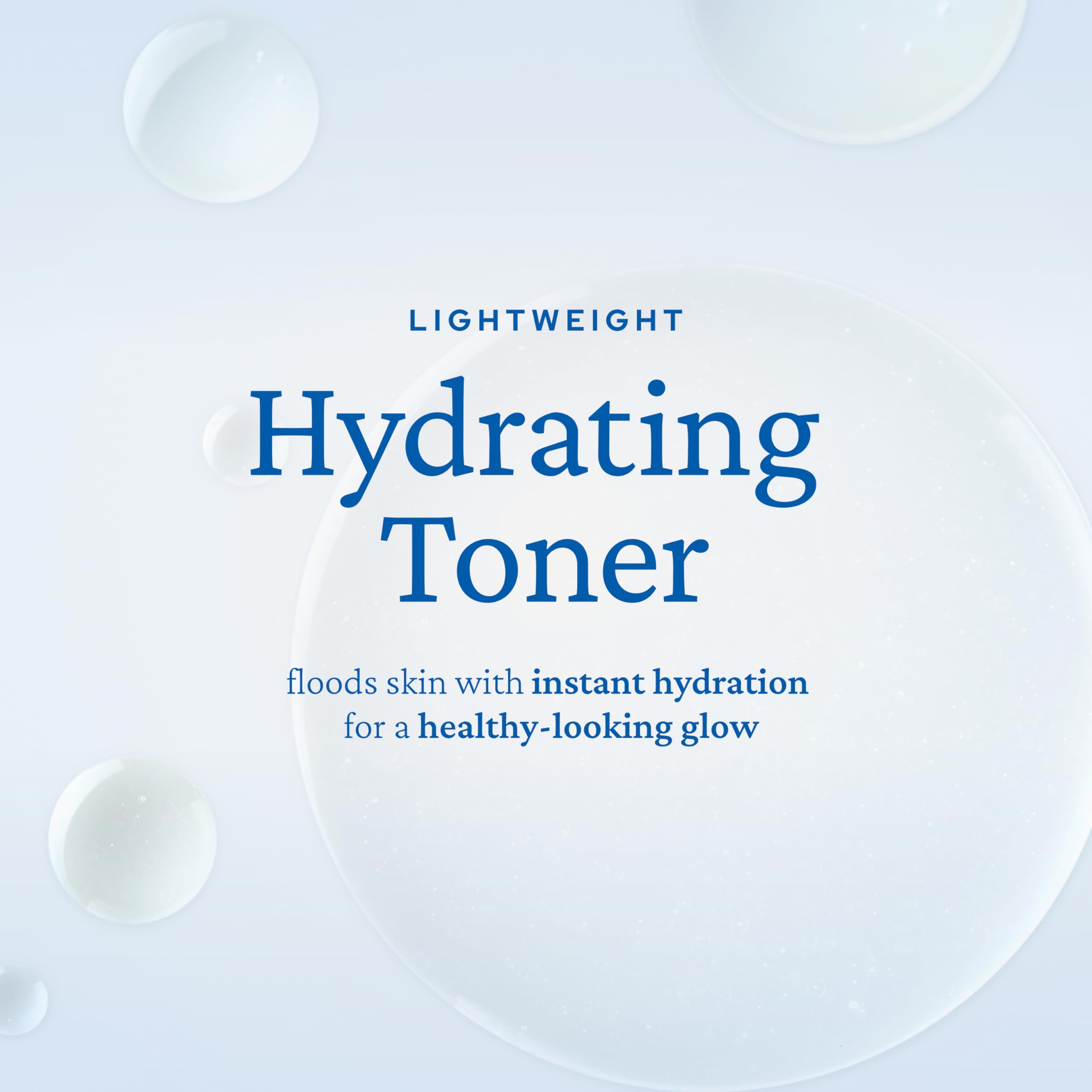 belif Niacinamide Hydrating Toner swirl water visuals illustrate long-lasting moisture