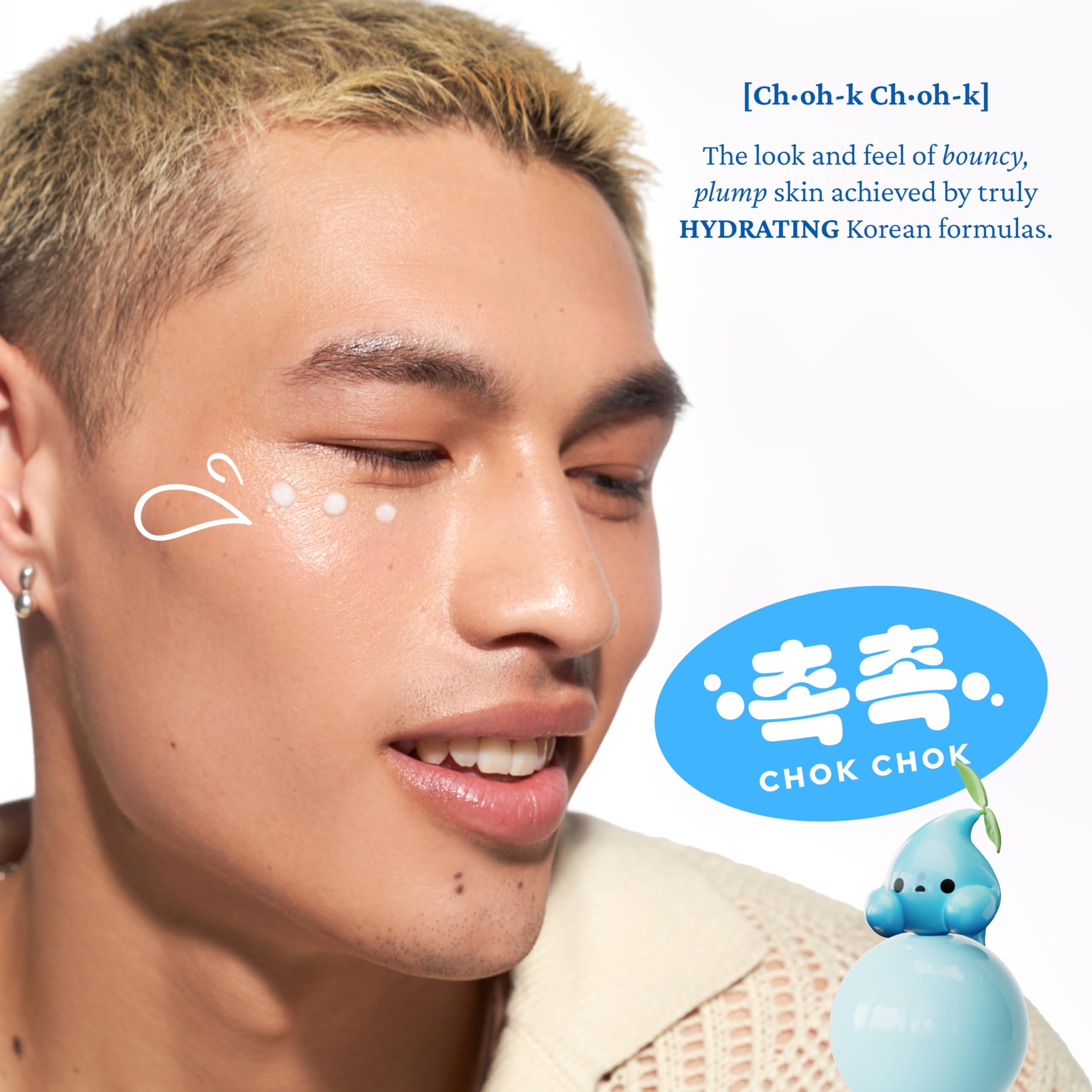 belif Peptide Eye Bomb application close-up showing delicate eye-area care and soothing texture.