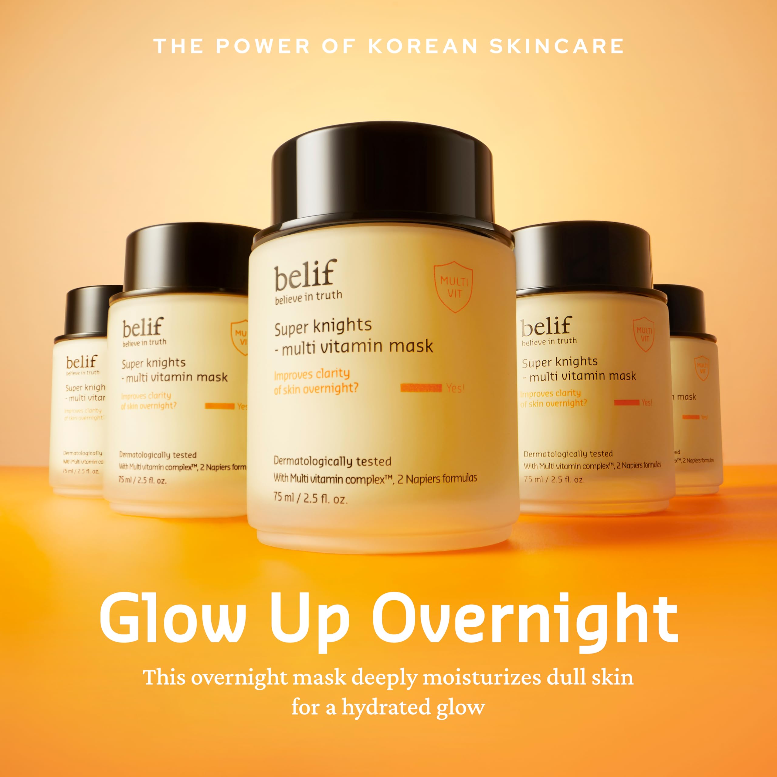belif Vitamin C Overnight Butter Mask spread on skin—creamy, non-sticky hydration.