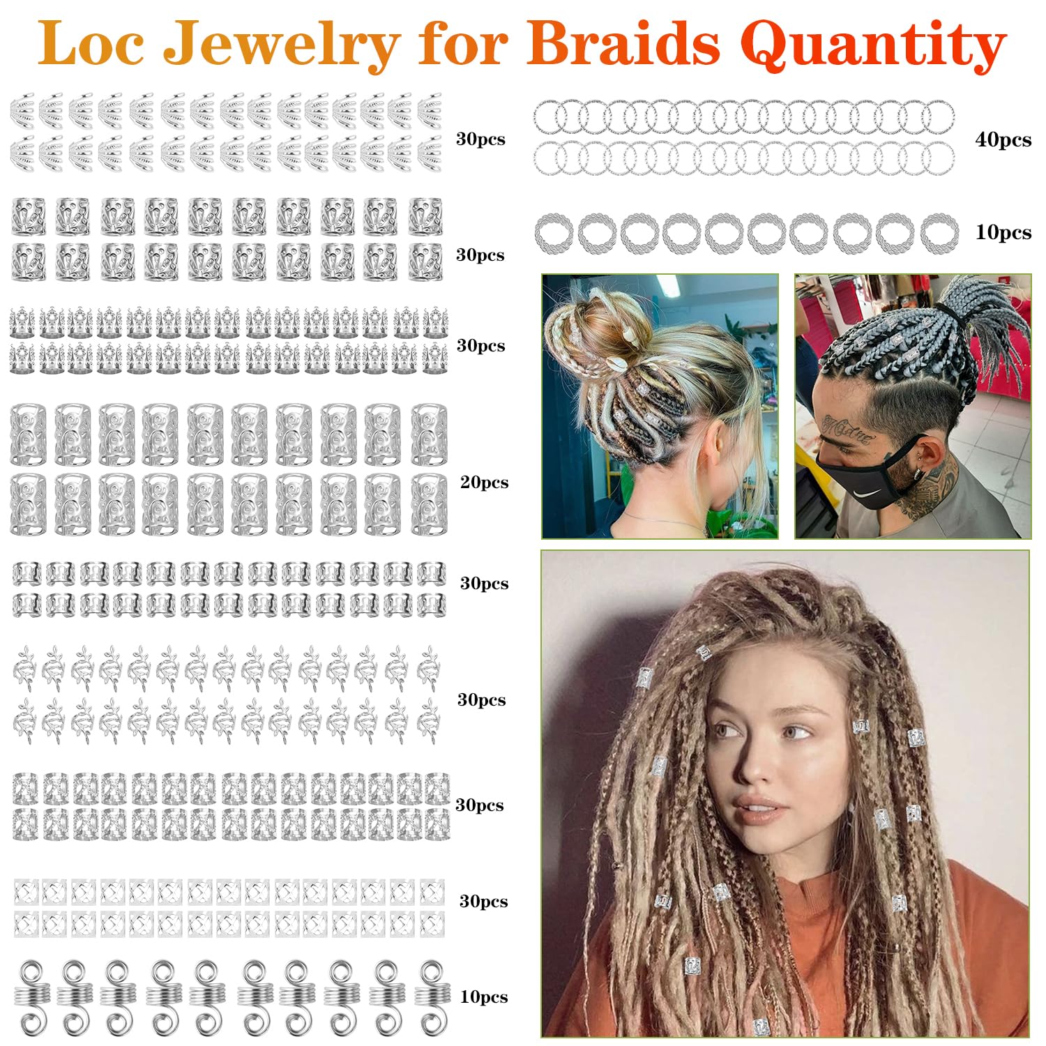 Belinreli loc jewelry for dreadlocks adds decorative, secure accents.