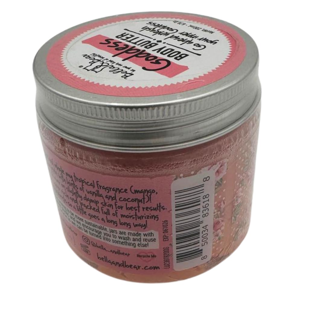 Bella & Bear Goddess Body Butter packaging-detail highlights eco-friendly packaging and natural ingredients.
