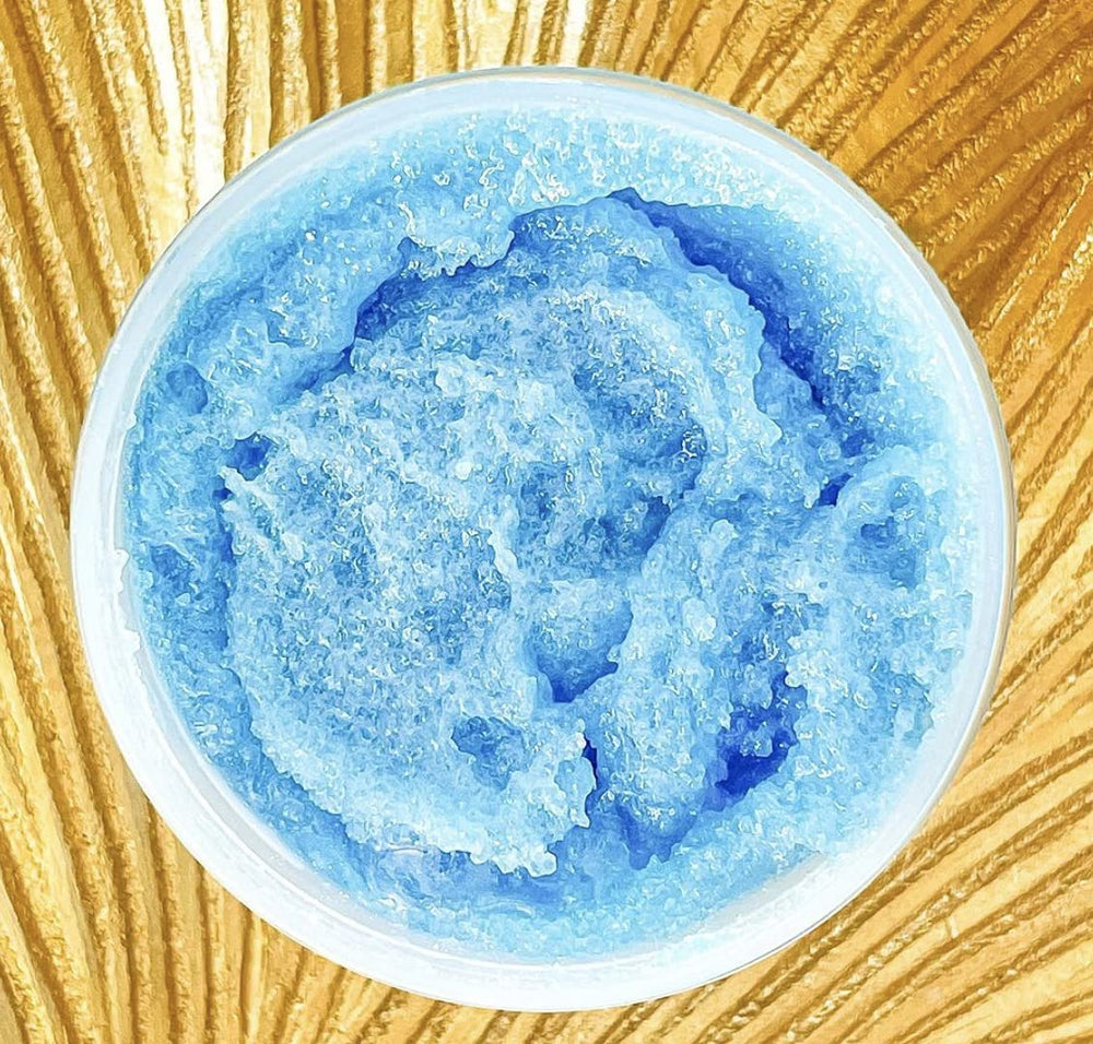 Bella and Bear Ocean Spray Scrub packaging box highlights vegan and cruelty-free credentials