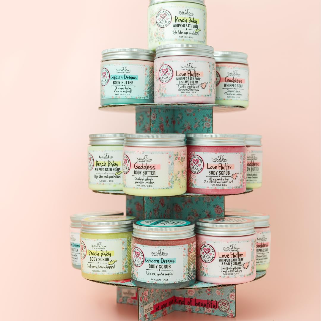 Bella and Bear whipped bath soap promises creamy lather and spa-like relaxation
