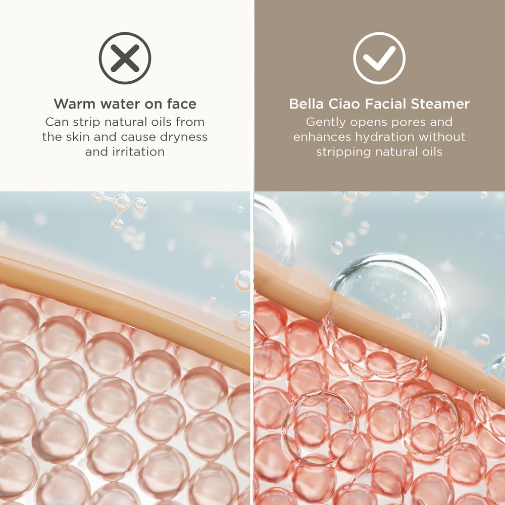 Bella Ciao cleansing brush for facial cleansing enhances exfoliation and makeup prep.