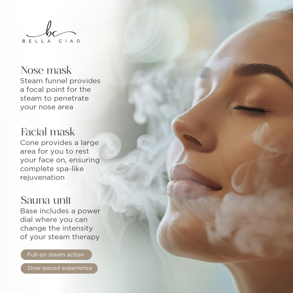 Bella Ciao travel-friendly steamer case illustrates compact, on-the-go spa sessions.