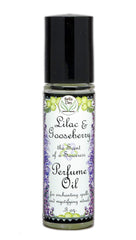 BELLA DES NATURAL BEAUTY Lilac Gooseberry perfume oil bottle closeup for travel-ready scent refresh.