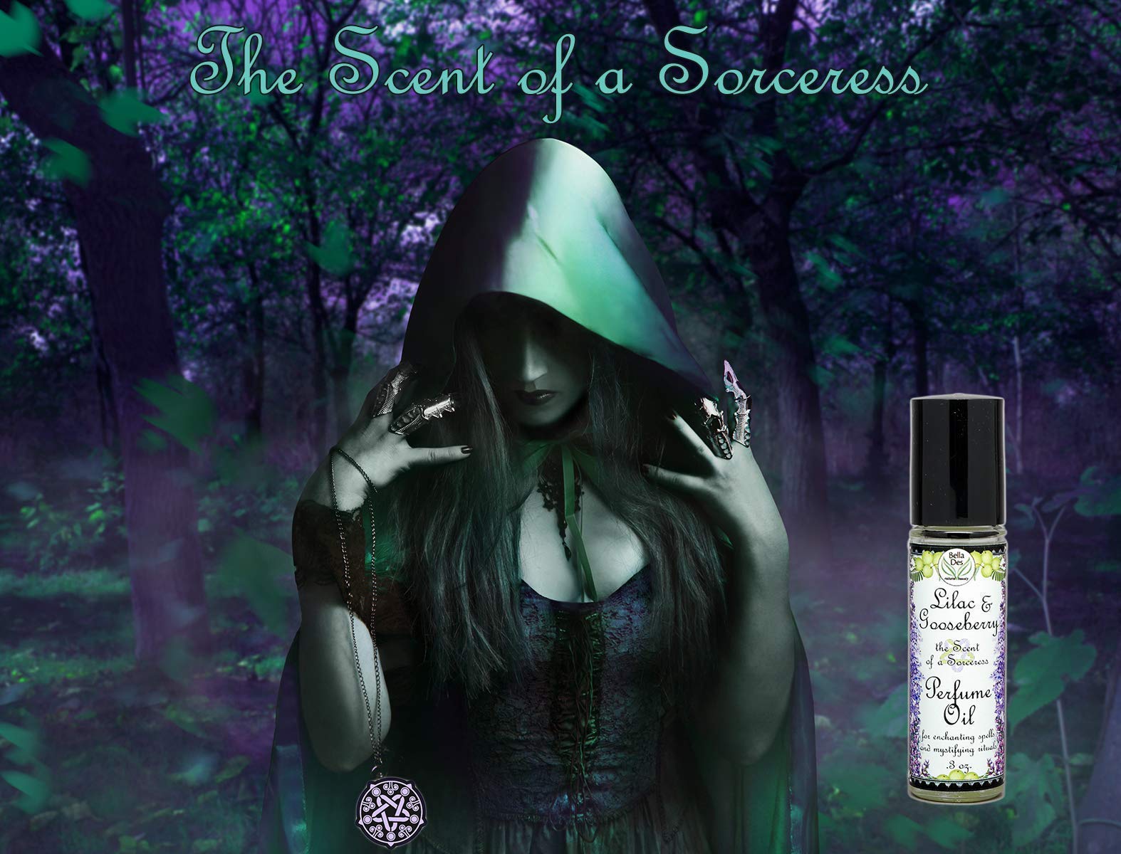 BELLA DES NATURAL BEAUTY Lilac Gooseberry perfume oil label closeup highlighting clean formula.
