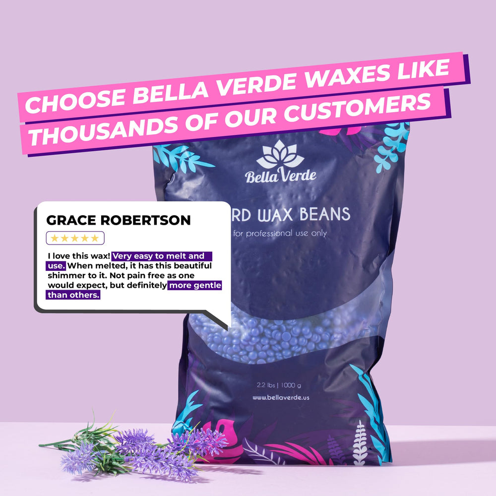Bella Verde home wax kit multi-use emphasizes versatile hair removal for both genders.