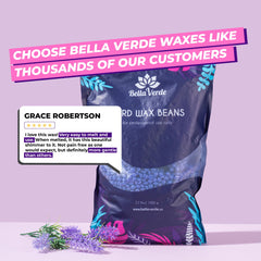 Bella Verde home wax kit multi-use emphasizes versatile hair removal for both genders.