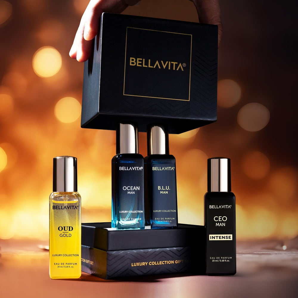 BellaVita Luxury B.L.U. bottle provides depth for versatile daily use