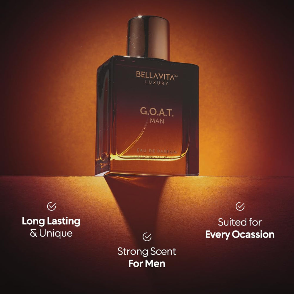 Bella Vita Luxury G.O.A.T top notes bergamot opening for an energizing, fresh start.