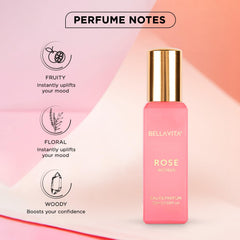 BellaVita Luxury Rose jasmine-amber-vanilla notes create a warm, elegant fragrance.
