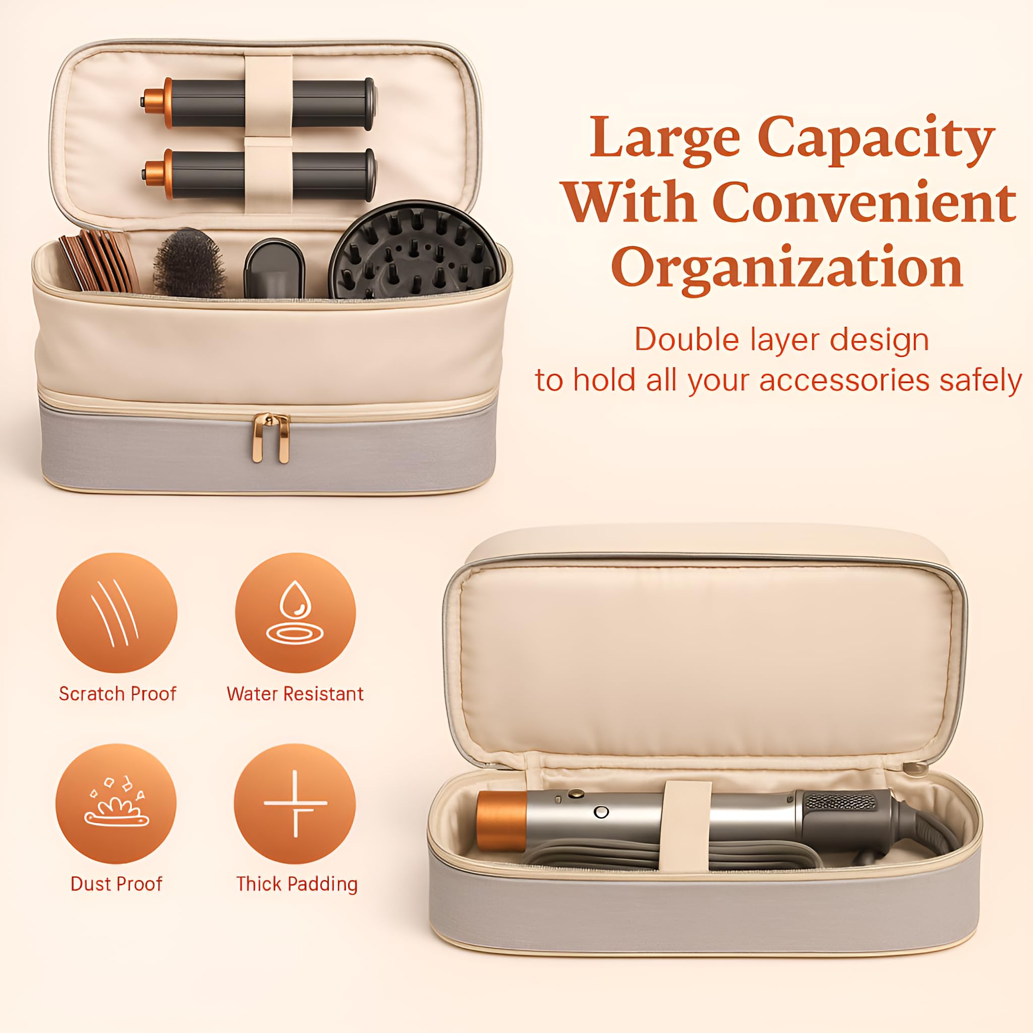 BellaBag hair dryer travel bag safeguards tools and cords on the go