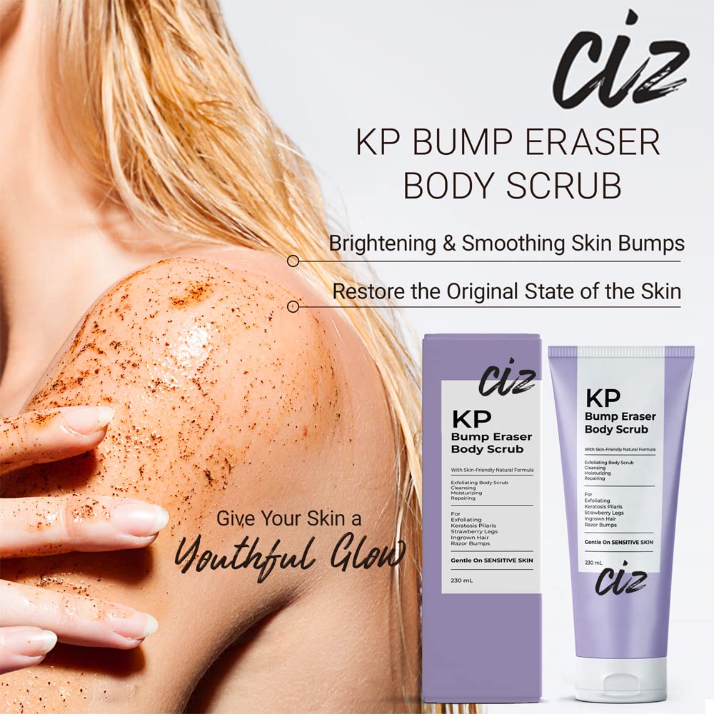 BellamiLuxx KP Bump Eraser Scrub applied on arm demonstrates gentle exfoliation for smoother skin.